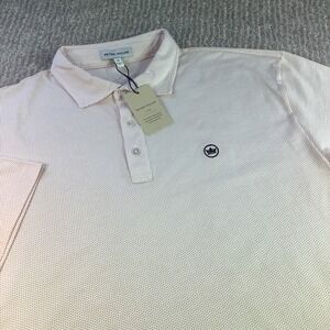 Peter Millar Crown Pima Cotton Short Sleeve Polo Shirt Micro‎ Dot Size XL NWT